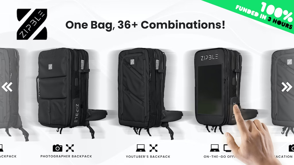 Zipble: The True Modular Backpack for Everyday Need - HugeBackers