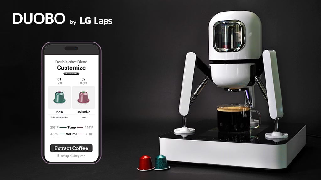 LG to unveil its first-ever capsule coffee machine, Duobo