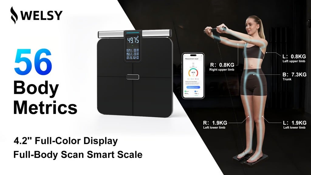 WELSY: Track 56 Metrics with This Smart Full-Body Scan Scale