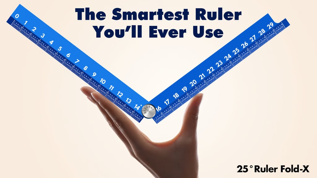25° Ruler Fold-X: A Ruler, Redesigned.